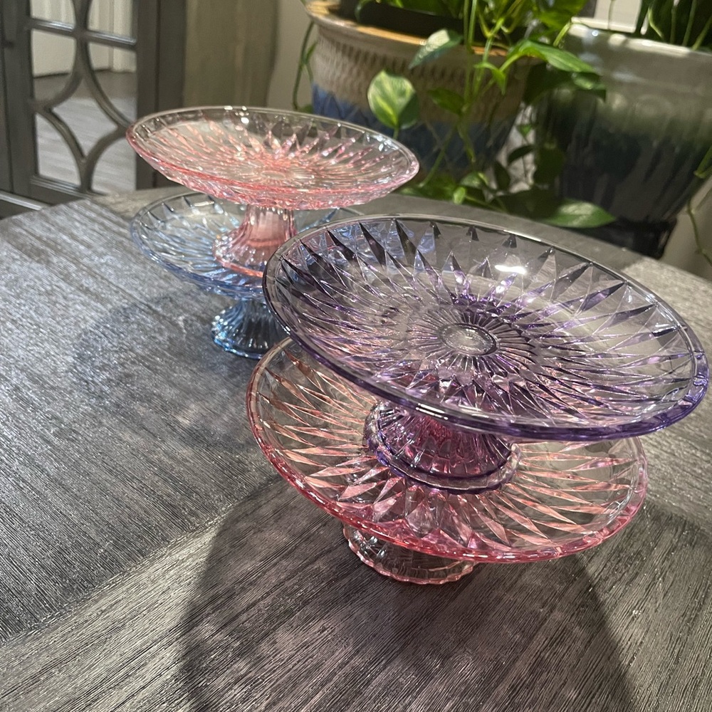 NWT Mini Glass Cake Tiers/ Cake Stands
